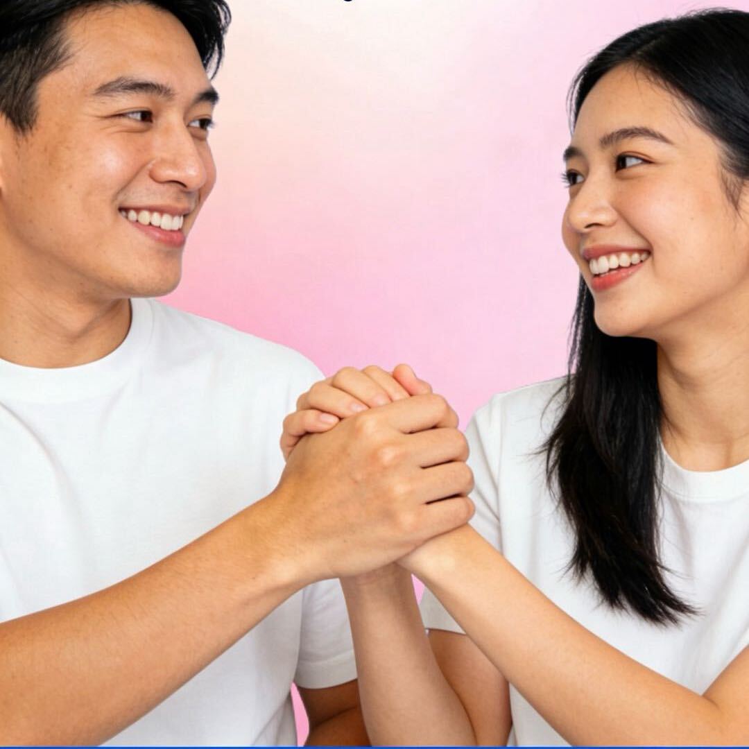 Couple holding hands
